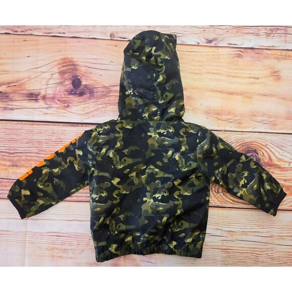 Baby Nike Camo Hooded Jacket 18M Camouflage "Just Do It" Windbreaker - Picture 2 of 6